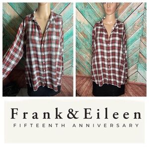 Frank & Eileen Red Plaid Blouse